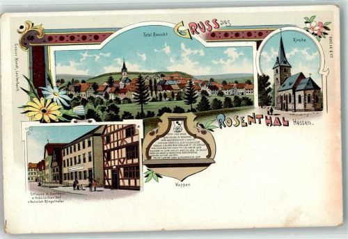 Rosenthal Kirche Gasthaus Zum Hessischen Hof Heinrich Klinglhöfer Wappen