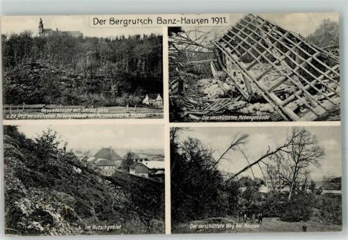 Hausen Bergrutsch Katastrophe 1911 Schloss Banz Trümmer Porzellanfabrik