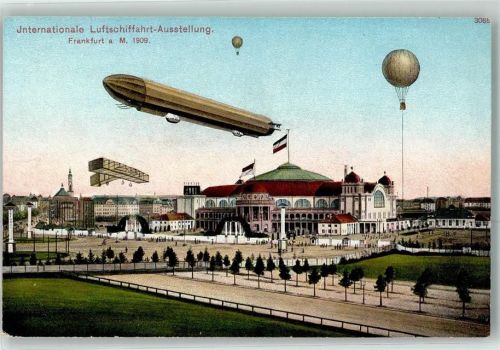 W6000 Frankfurt am Main Zeppelin Ballon Flugapparat ILA 1909