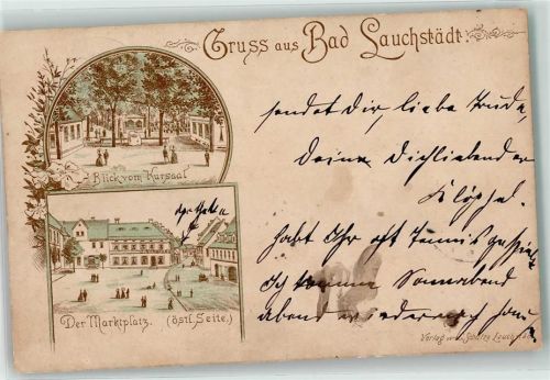 06246 O4204 Bad Lauchstädt 1896 - Kursaal Marktplatz Östl. Seite Vorläufer 1880er Jahre