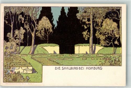 Bad Homburg Saalburg Künstlerpostkarte Nr 4 Serie I