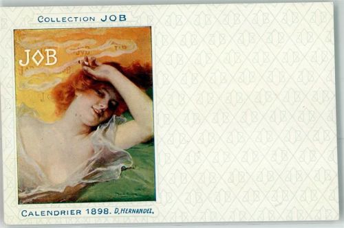 Collection JOB Calendrier 1898 D. Hernandez Jugendstil Zigarette rauchen
