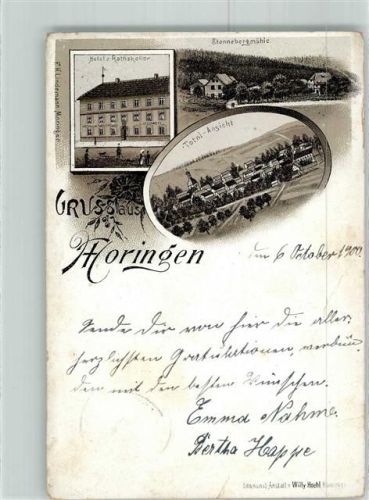 Moringen 1900 Hotel Zum Ratskeller Stennebergmühle Vorläufer