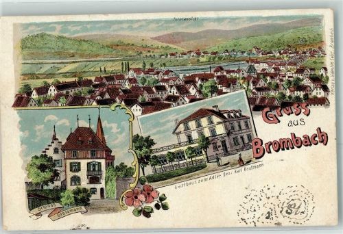 Brombach 1900 Schloss Grosmann Gasthaus Zum Adler Karl Kaufmann