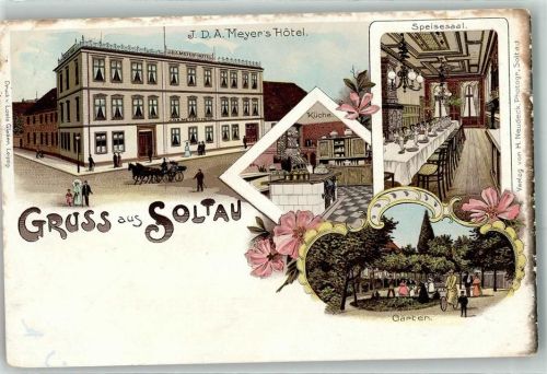 Soltau J. D. A. Meyers Hotel Küche Speisesaal Garten Fahrrad