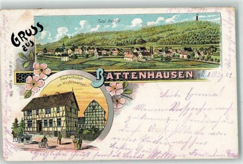 Battenhausen 1902 Gasthaus H. Schneider