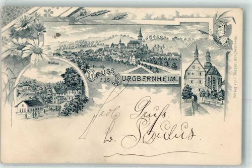 91593 W8801 Burgbernheim Gebrauchsspuren Wildbad Kirche Vorläufer