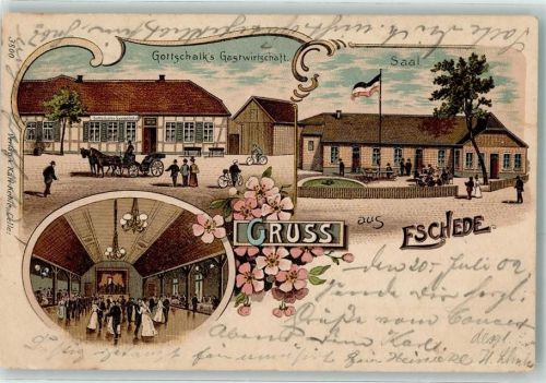 Eschede 1902 Gottschalks Gasthaus Saal