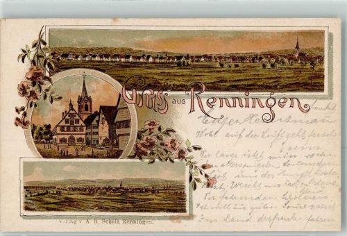 71272 W7253 Renningen 1899 Lithographie