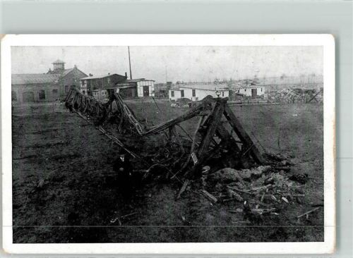 14641 O1550 Nauen , Havelland - Umsturz des Funkenturm am 30. März 1912 Trümmer
