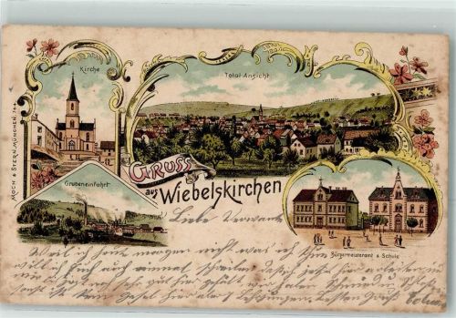 Wiebelskirchen 1900 Kirche Grubeneinfahrt Bürgermeisteramt Schule