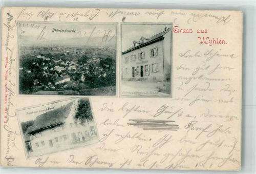 Wyhlen 1900 Eisenhandlung K. Böhler Gasthaus Zum Löwen