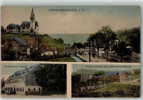 Tannenbergsthal Gasthaus Zur Tanne Keffels Fabrik Arbeiterwohnhäuser