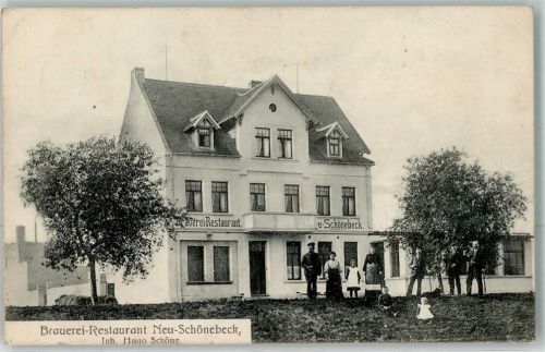 17349 O2151 Neu Schönbeck - Brauerei Gasthaus Hugo Schöne