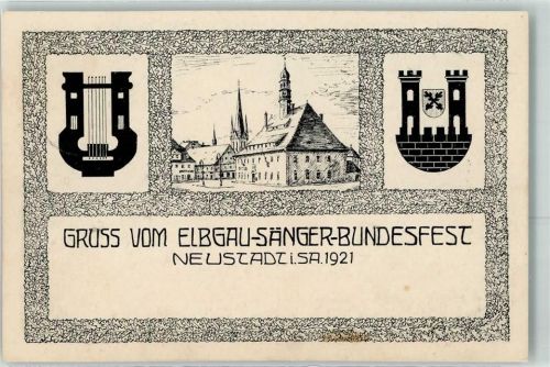 Neustadt Elbgau Sänger-Bundesfest 1921 Wappen