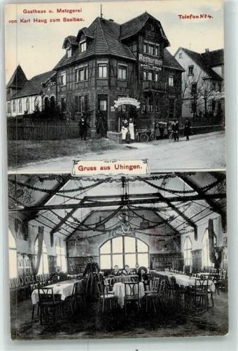 Uhingen Gasthaus Metzgerei Karl Haug fahrrad