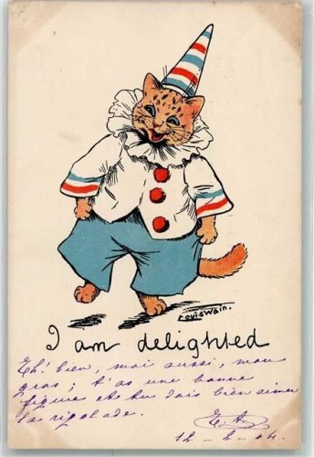 1904 I am delithted Katze Kostüm Tiere vermenschlicht