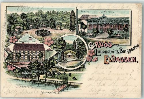 Eldagsen 1902 Gasthaus Lauensteins Hotel Berggarten Spiessbürger-Steg