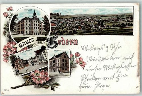 Gedern 1897 Schloss Hauptstraße Rathaus