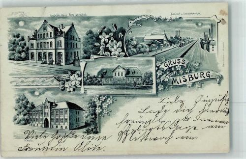 Misburg 1902 Geschäftshaus Fritz Asendorf Bahnhof Zementfabrik Försterei Schule