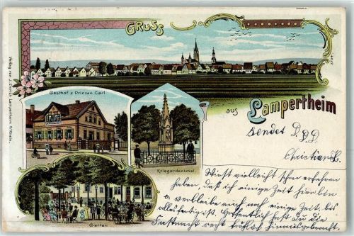 Lampertheim Gasthaus Zum Prinzen Carl Kriegerdenkmal