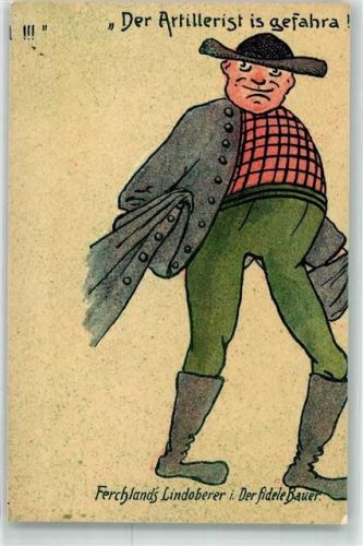W7800 Freiburg im Breisgau Künstlerfest 1911 Der Artillerist is gefahra! Ferchlands Lindoberer in Der fidele Bauer Künstlerfest