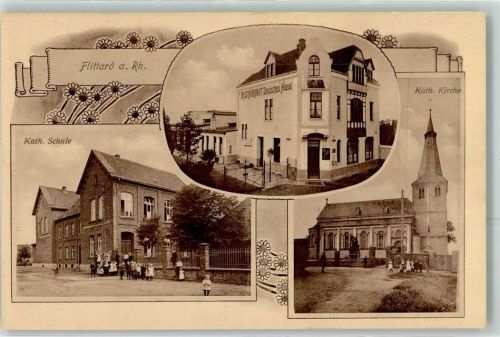50667 W5000 Köln Flittard 909 - Gasthaus Deutsches Haus Kath. Schule Kath. Kirche