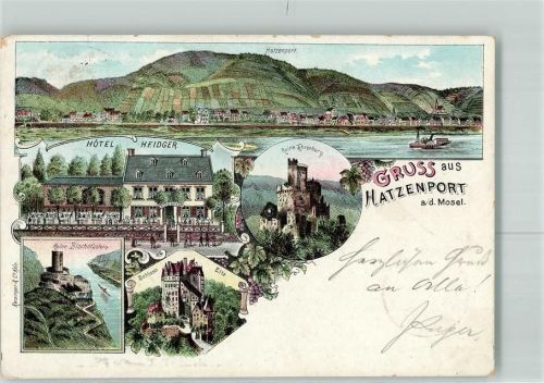 Hatzenport 1898 Hotel Heidger Ruine Ehrenburg Ruine Bischoffstein Schloss Eltz