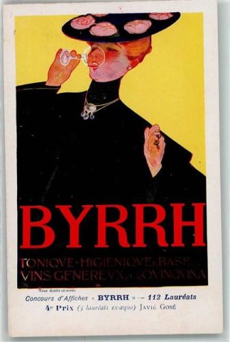 Concours d'Affiches 112 Laureats 4e Prix Javie Gose Collection BYRRH