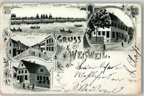 Weisweil 1899 Geschäftshaus Klipfel-Henninger Geschäftshaus C. F. Haag