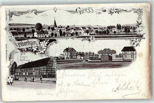 Grebenhain 1907 Gasthaus Carl Strauch