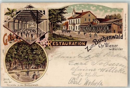 Welver 1899 Gasthaus Zum Buchenwald Chr. Wiemer