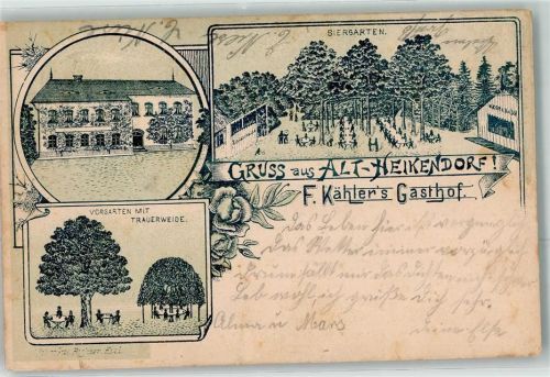 24226 W2305 Heikendorf 1898 - Gasthaus F. Kähler Biergarten Trauerweide Vorläufer