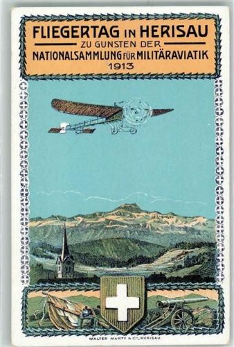Herisau fliegertag zu Gunsten der Nationalsammlung für Militäraviatik 1913