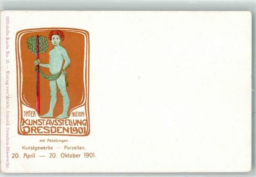 O8000 Dresden Internat. Kunstausstellung 1901 Off. Karte Nr 13 Kunstgeschichte Dresden