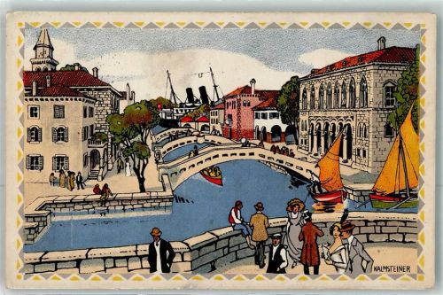 Wien 1. Bezirk, Innere Stadt Österr. Adria Ausstellung 1913 A 2 Hafenansicht sign Kalmsteiner Kilophot