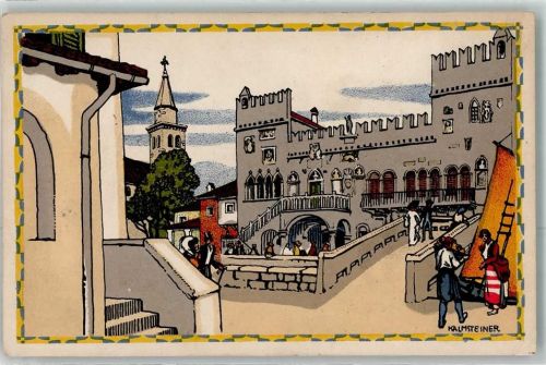 Wien Österr. Adria Ausstellung 1913 A 12 Capodistria Landhaus sign Kalmsteiner