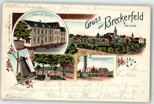 Breckerfeld 1901 Hotel A. Böving Windmühle Hohenzollernturm