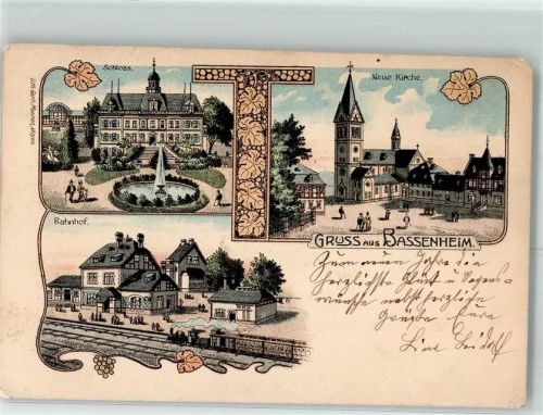 Bassenheim Schloss Neue Kirche Bahnhof Eisenbahn