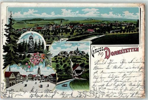Dornstetten 1902 Aussichtsturm Marktplatz