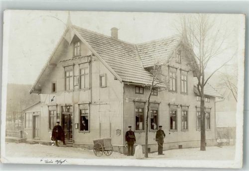Güntersberge 1911 Wohnhaus Soldaten Winter Ort handschriftlich