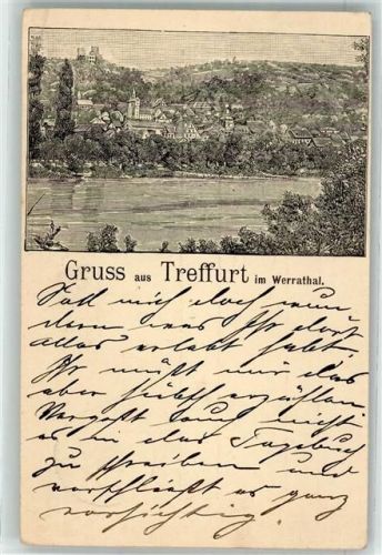 99830 O5908 Treffurt 1896 - Vorläufer Druck 1880 - 1889 Werrathal