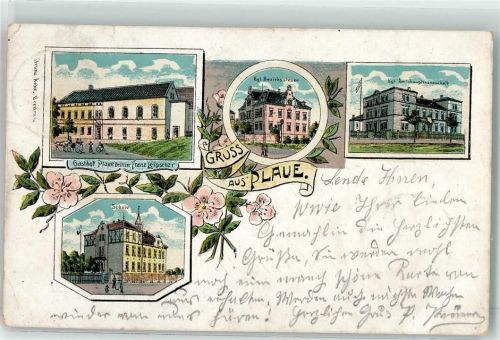 Plaue 1908 Gasthaus Franz Leipscher Kgl. Bezirkssteuer Kgl. Amtshauptmannschaft Schule