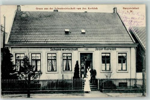Burgsteinfurt Gasthaus Schankwirtschaft Jos. Kerkloh Bahnpost Oberhausen