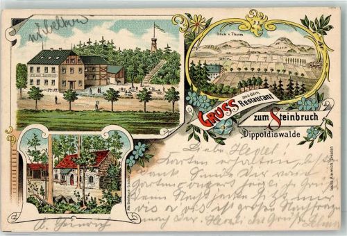 Dippoldiswalde 1898 Alte Steinbruch Schänke Gasthaus Zum Steinbruch