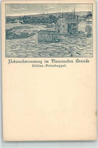 01705 O8210 Potschappel - Überschwemmung Hochwasser im Plauenschen Grunde
