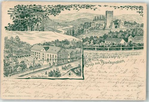 Blankenstein 1892 Vorläufer Druck 1880 - 1889 Hotel Petring