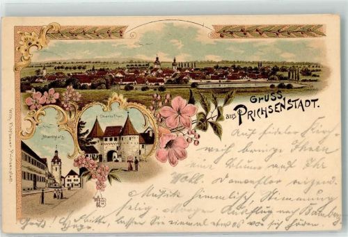 Prichsenstadt 1898 Marktplatz Oberes Tor