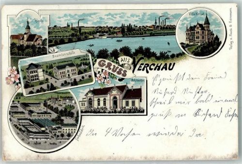 Nerchau Kirche Beamtenschule Farbenfabrik Schützenhaus Villa Hessel