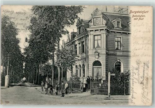 Burgsteinfurt 1905 Bahnhofstraße Post Fahrrad